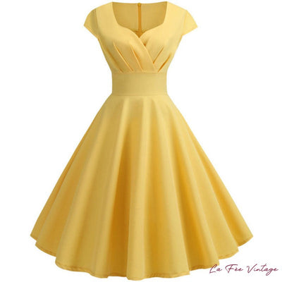 robe jaune année 60